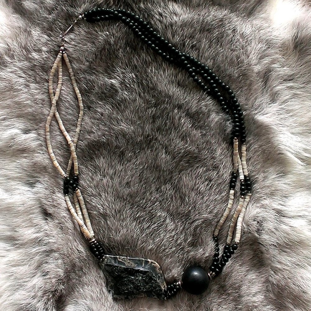 Natural Turritella Agate Necklace